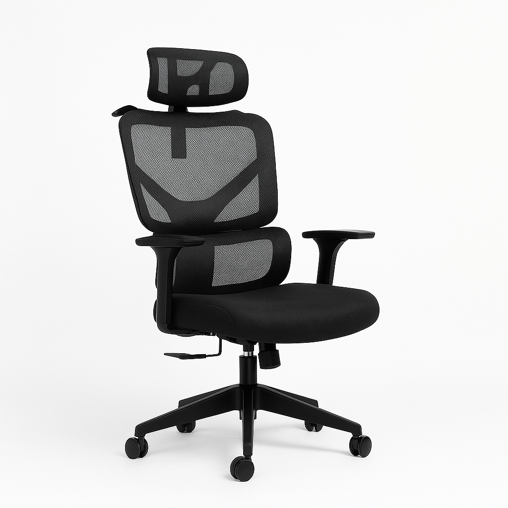 SEDIA PROFESSIONALE DA UFFICIO ERGONOMICA REGOLABILE E RETE TRASPIRANTE SENZA POGGIAPIEDI