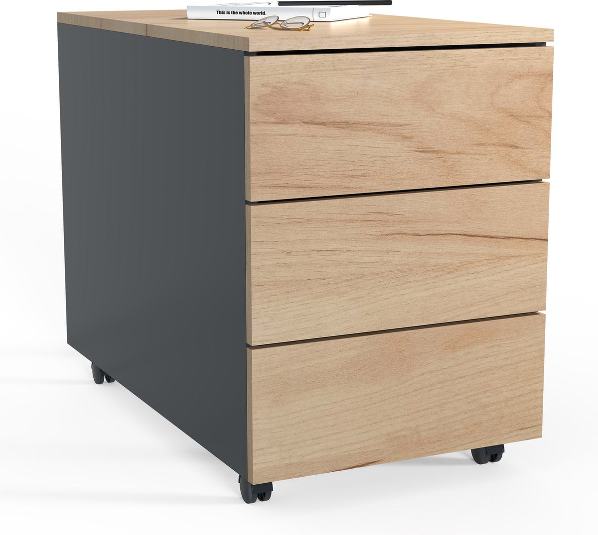 Contenitore, comodino per ufficio o stanza da letto H. 55 x L. 39 x P. 70cm