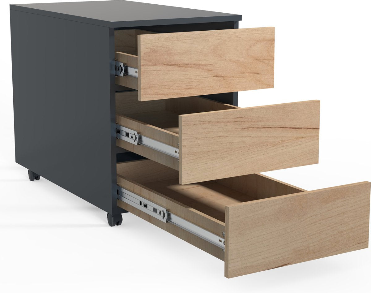 Contenitore, comodino per ufficio o stanza da letto H. 55 x L. 39 x P. 70cm