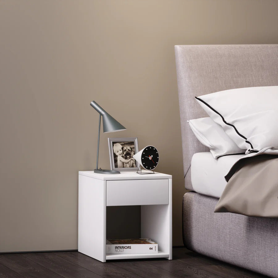 Comodino da letto h40xl35xp35 Bianco