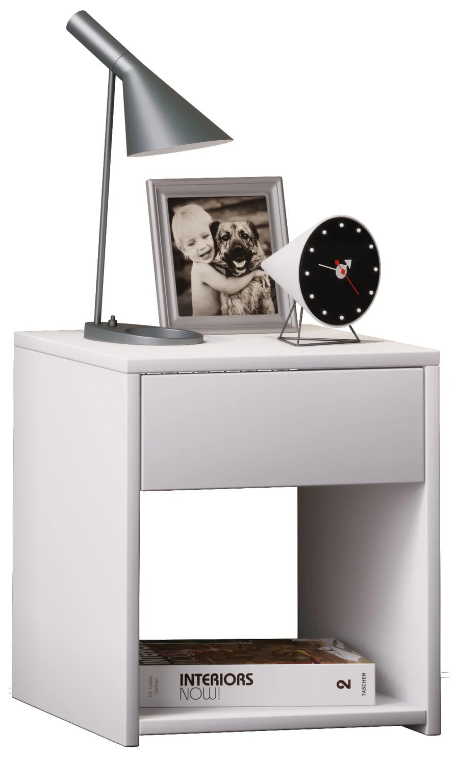Comodino da letto h40xl35xp35 Bianco