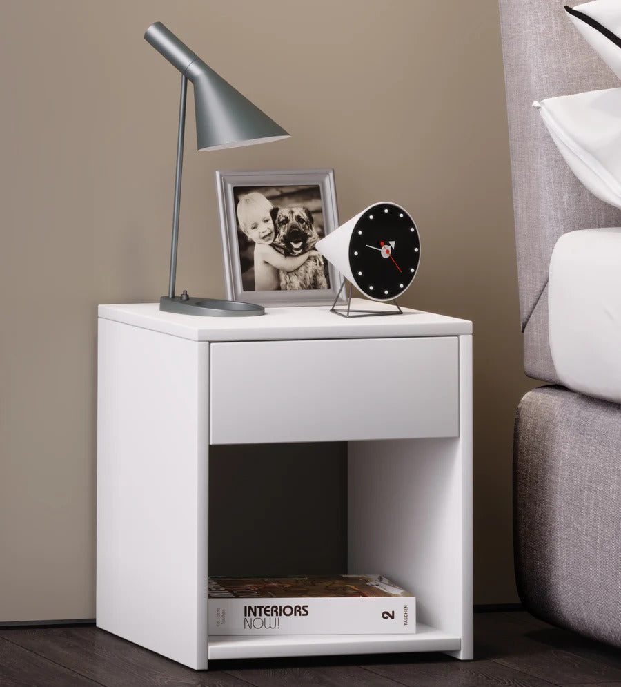 Comodino da letto h40xl35xp35 Bianco