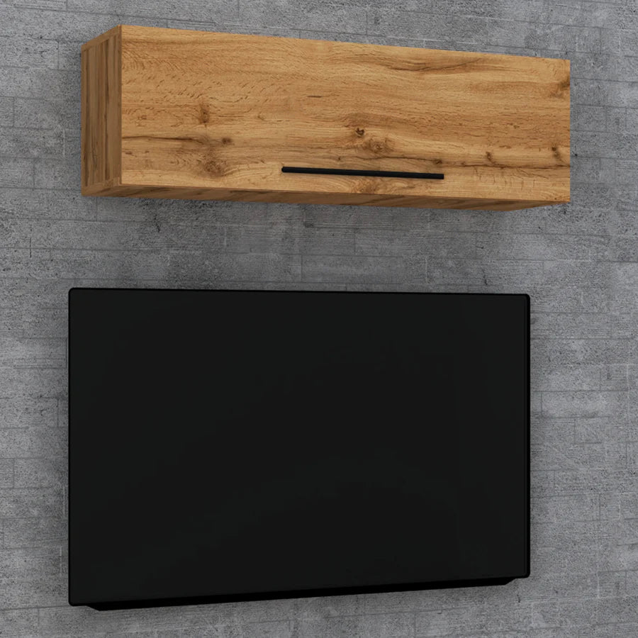 Mensola da muro in legno pieghevole H. 30 x L. 95 x P. 30 cm Quercia/miele