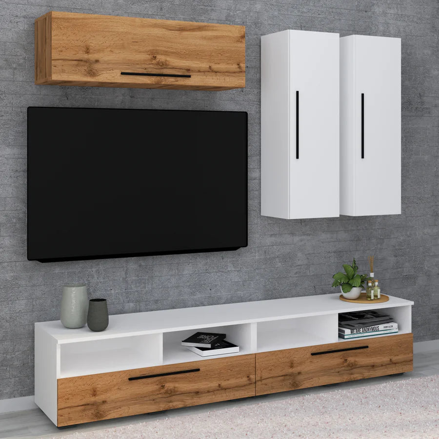Mensola da muro in legno pieghevole H. 30 x L. 95 x P. 30 cm Quercia/miele