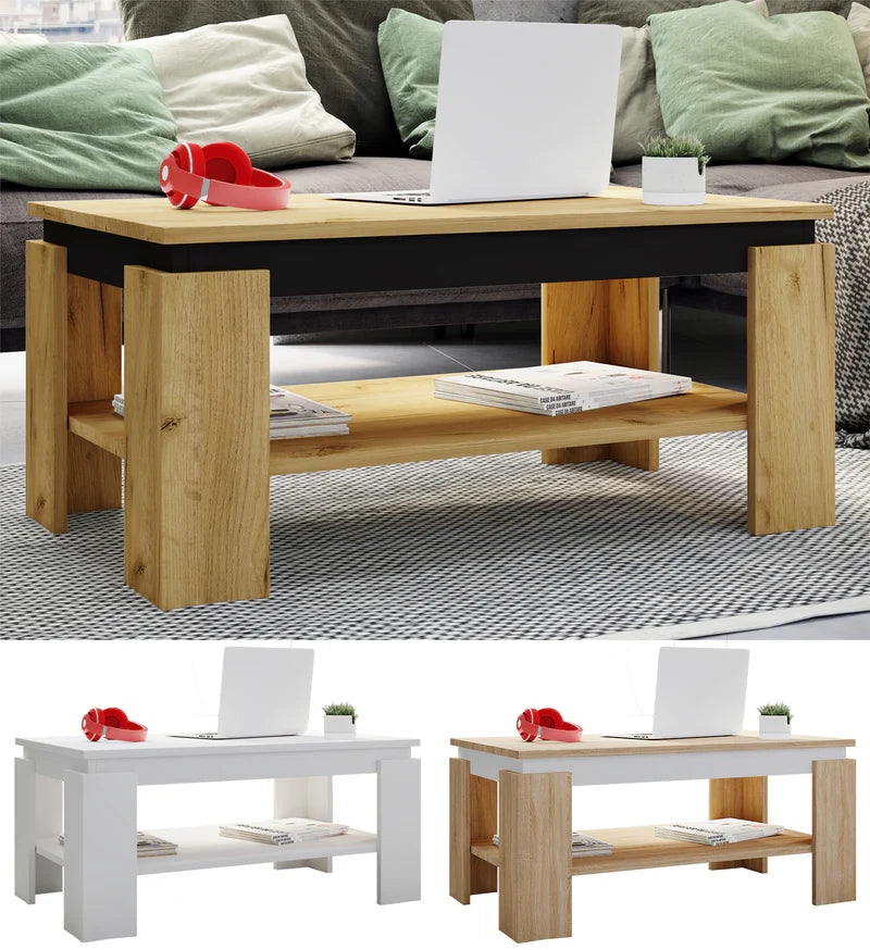 Tavolino da divano in legno 55 x 90 x 41 cm