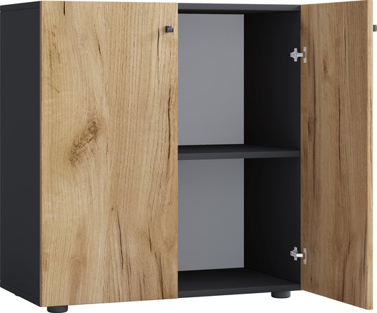 Armadio per Ufficio ripiano variabile e due scomparti per 14 cartelle H. 74 x P. 40 cm