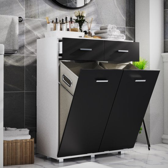 Mobile Biancheria Armadio per panni sporchi H. 97 x L. 79 x P. 35 cm