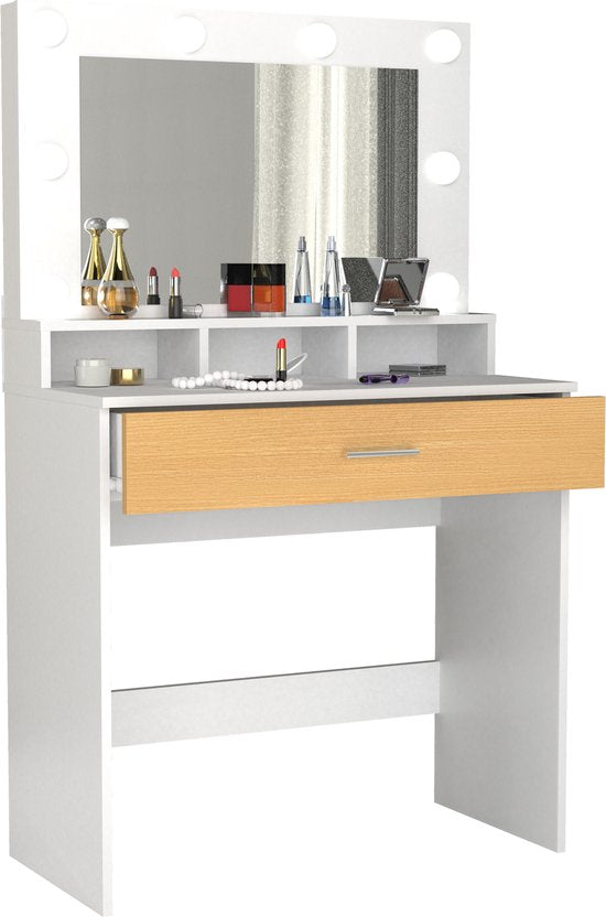 Tavolo da Trucco con Scarpe e Specchio 133 x L. 80 x P. 40 cm