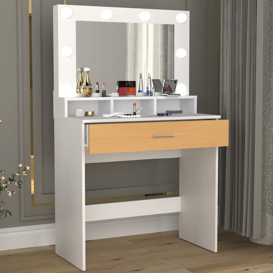 Tavolo da Trucco con Scarpe e Specchio 133 x L. 80 x P. 40 cm