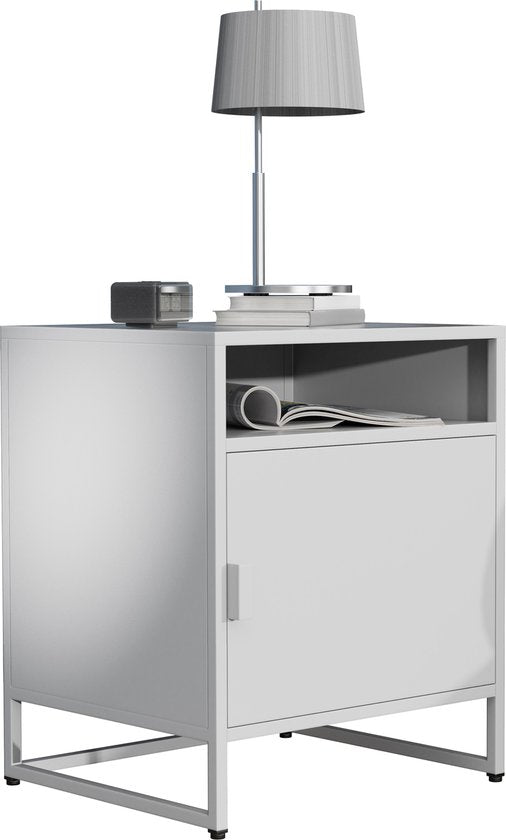 Comodino consolle H. 55 x L. 45 x P. 40 cm Bianco
