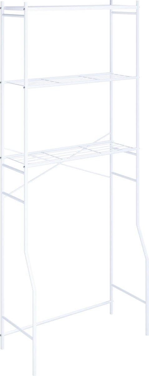 Mobile per lavatrice in metallo Mobiletto bagno salvaspazio L68xP25xH160cm