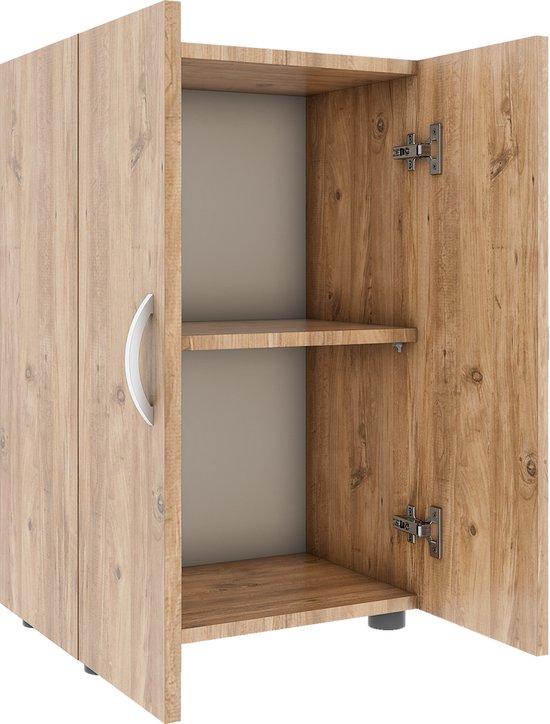 Armadio per ufficio con cassetti, libri e cartelle 2 scomparti L. 70 x A. 74 x P. 40 cm