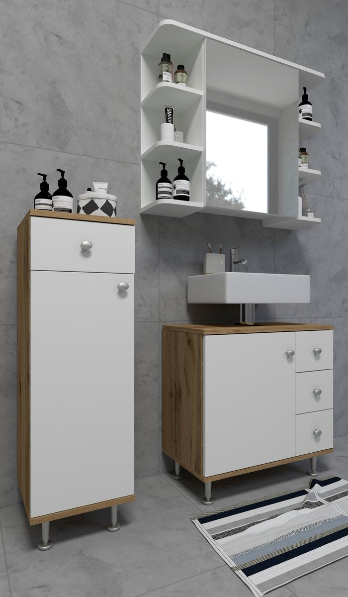 Mobile da bagno in legno sotto lavabo (lavabo non incluso)