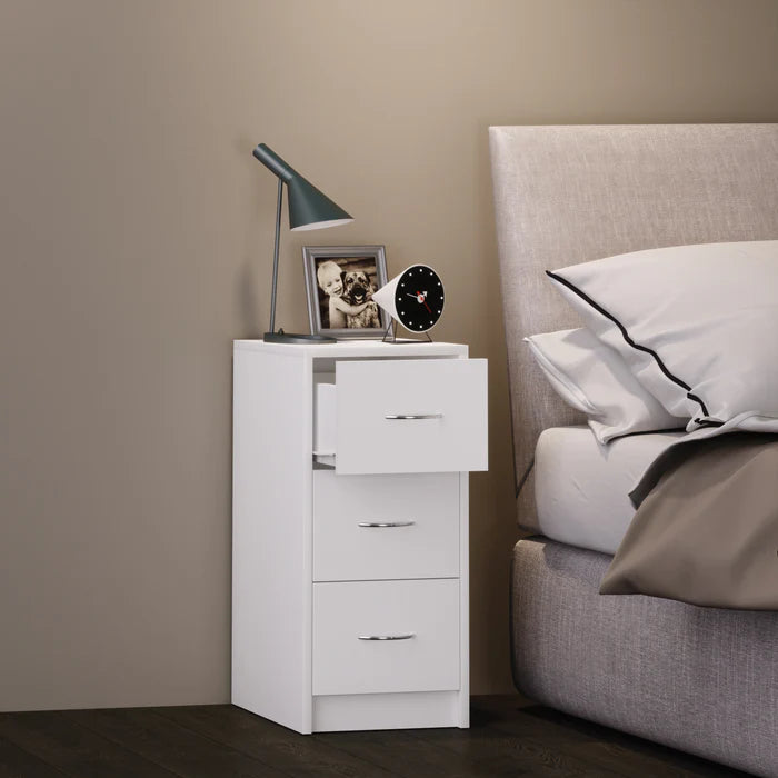 Comodino funzionale con due cassetti H. 65 x L. 35 x P. 35 cm