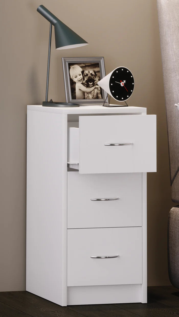Comodino funzionale con due cassetti H. 65 x L. 35 x P. 35 cm