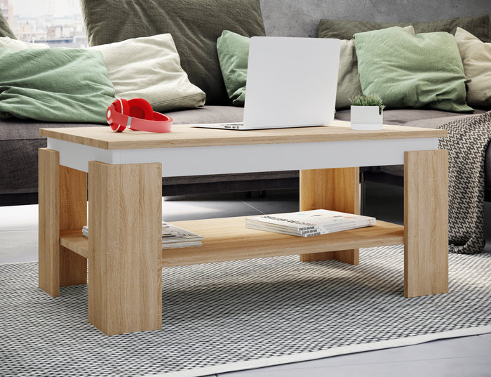 Tavolino da divano in legno 55 x 90 x 41 cm