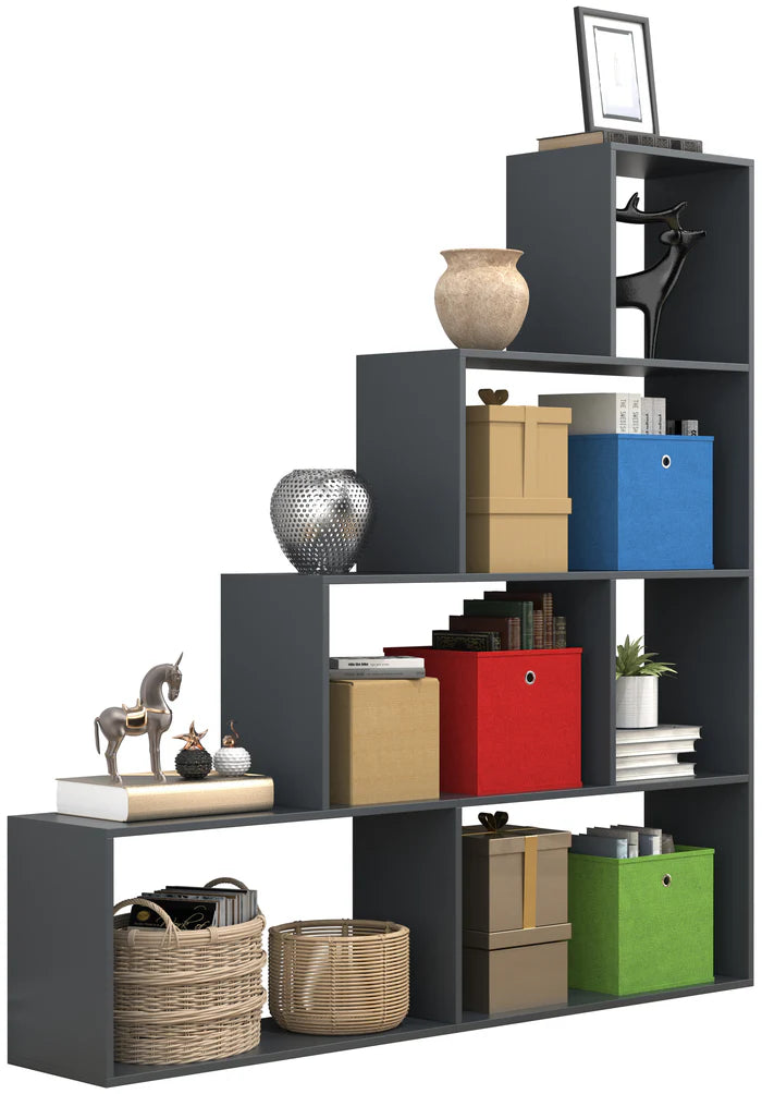 Libreria Mensola divisoria in legno per libri H. 163 x L. 155 x P. 29 cm