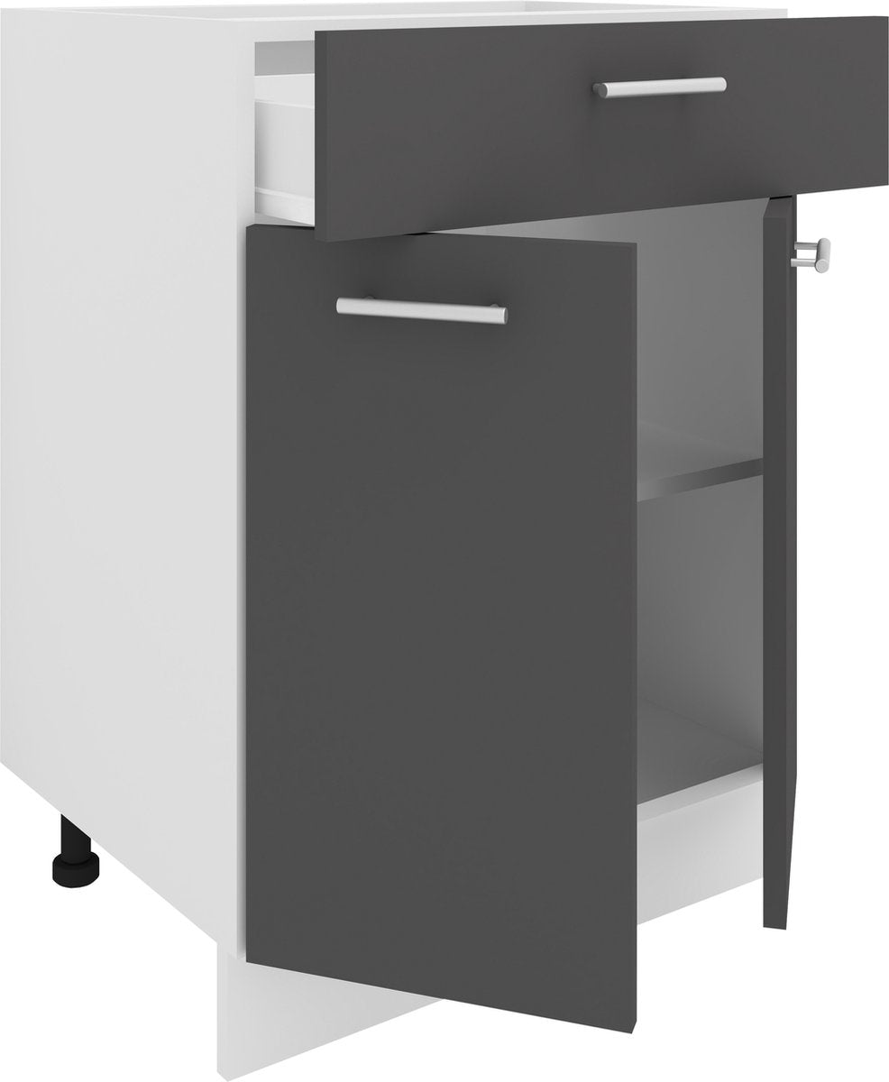 Mobile da cucina larghezza 60 cm con Cassettiera con 2 ante