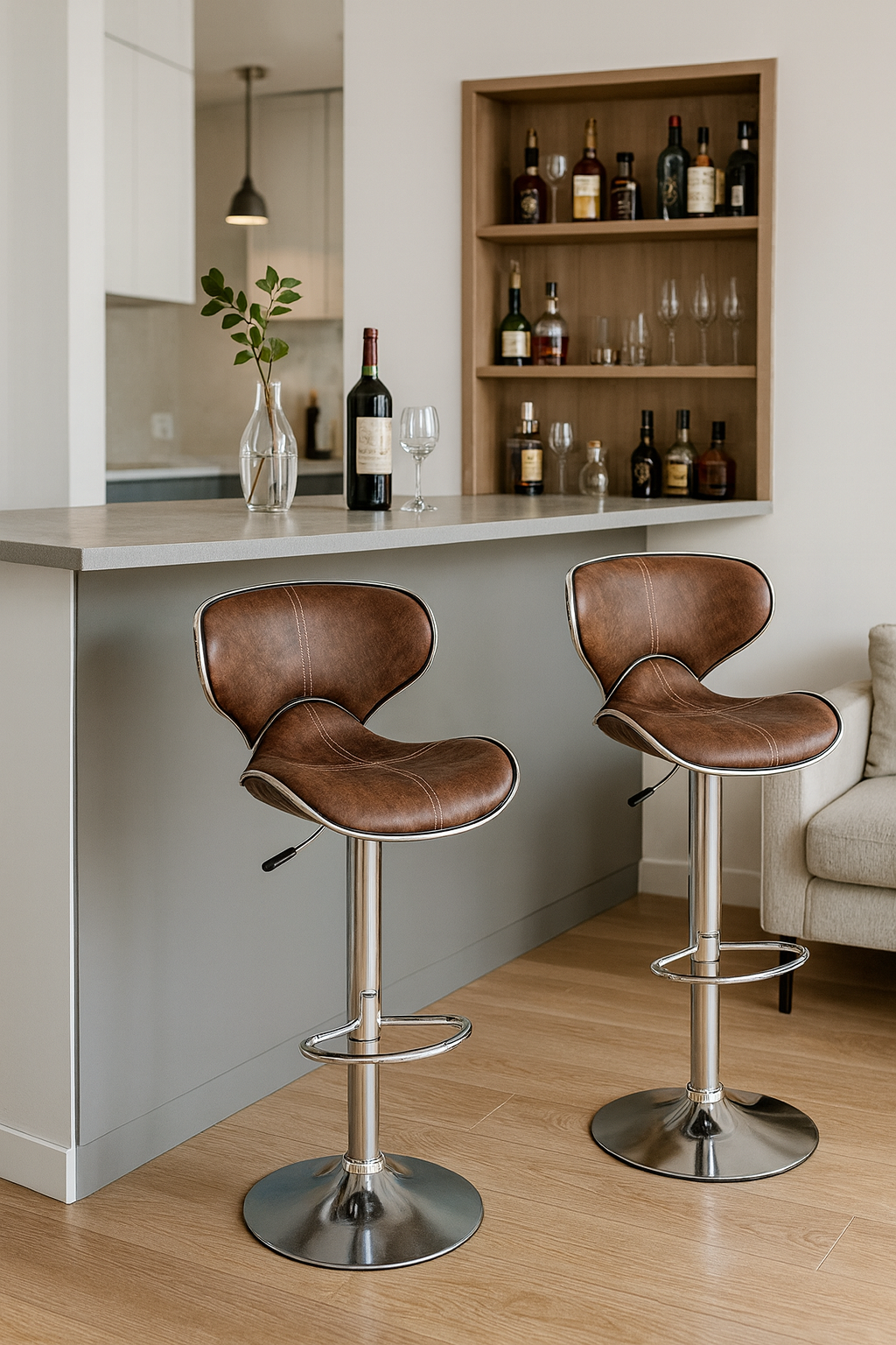Coppia di Sgabelli eleganti per sala da pranzo, salone o bar