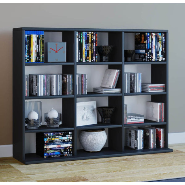 Mensola collezione, libreria, porta cd 12 ripiani A. 83 x L. 102 x P. 23 cm