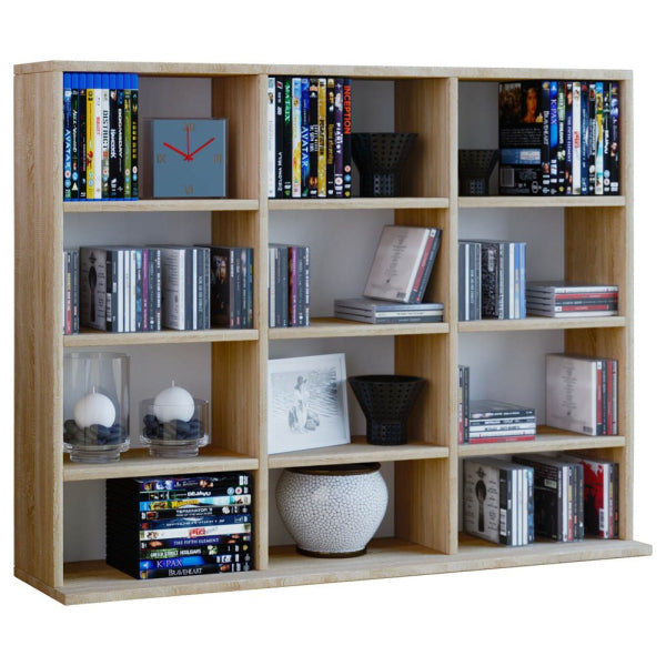 Mensola collezione, libreria, porta cd 12 ripiani A. 83 x L. 102 x P. 23 cm