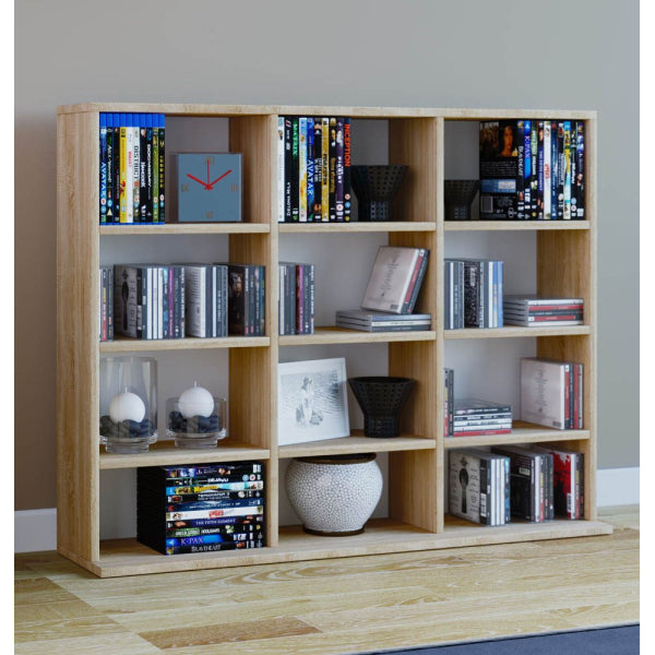 Mensola collezione, libreria, porta cd 12 ripiani A. 83 x L. 102 x P. 23 cm