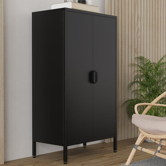 Cassettiera in legno, credenza con ante girevoli