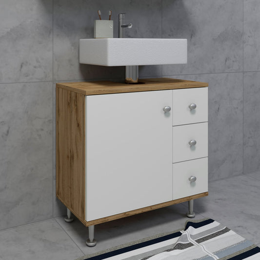 Mobile da bagno in legno sotto lavabo (lavabo non incluso)
