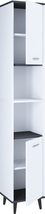 Mobile bagno in legno, mobiletto bagno alto, mobiletto bagno H. 181 x L. 32 x P. 28 cm