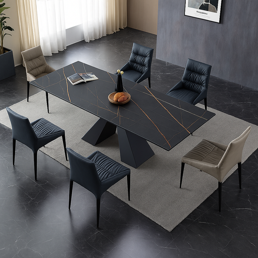 TAVOLO MODERNO CYBERT CALCATTA ALLUNGABILE  IN CERAMICA 160-240X90 CM