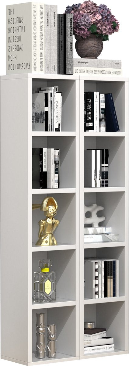libreria Porta CD e DVD in legno con mensola decorativa