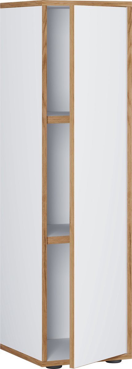 Mobiletto per ufficio in legno  da archivio 3 ripiani larghezza 30 cm con Porta girevole