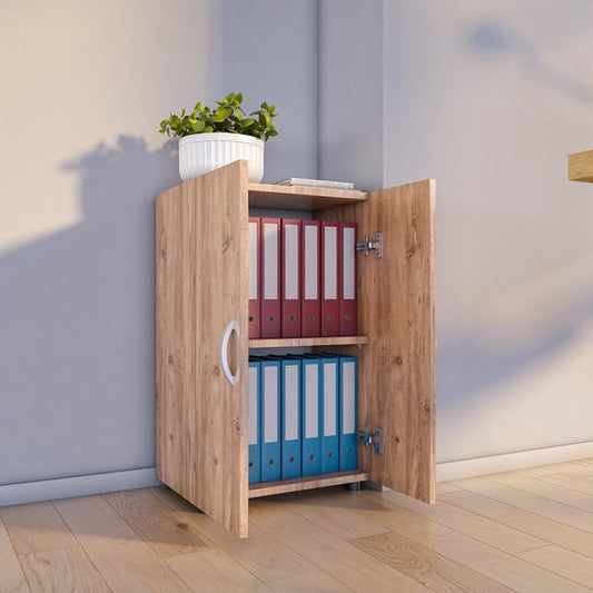 Armadio per ufficio con cassetti, libri e cartelle  2 scomparti L. 70 x A. 74 x P. 40 cm