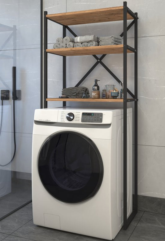 Mobile sovrastruttura LAVATRICE WC H. 160 x L. 66 x P. 34 cm SONOMA ANTRACITE