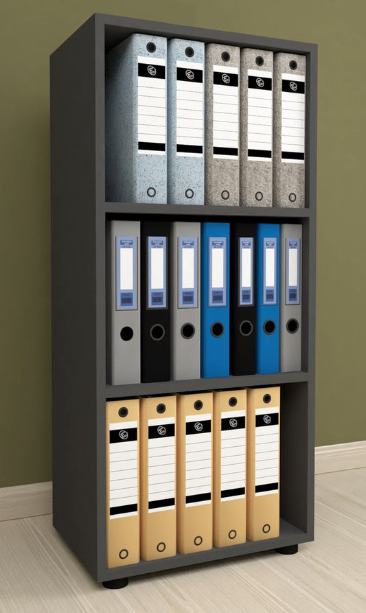 Scaffale per ufficio in legno per libri e cartelle, classificatore L. 49 x A. 108 x P. 32 cm
