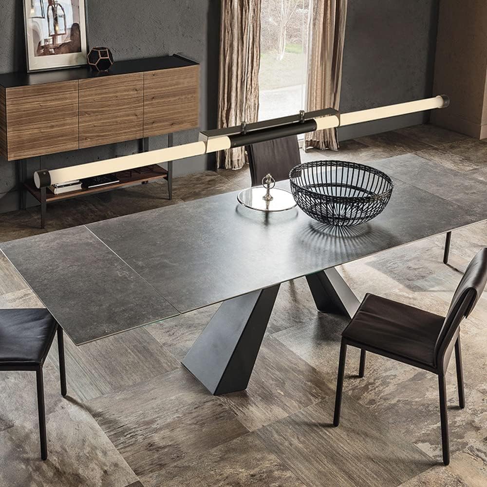 TAVOLO MODERNO CYBERT CALCATTA ALLUNGABILE  IN CERAMICA 160-240X90 CM