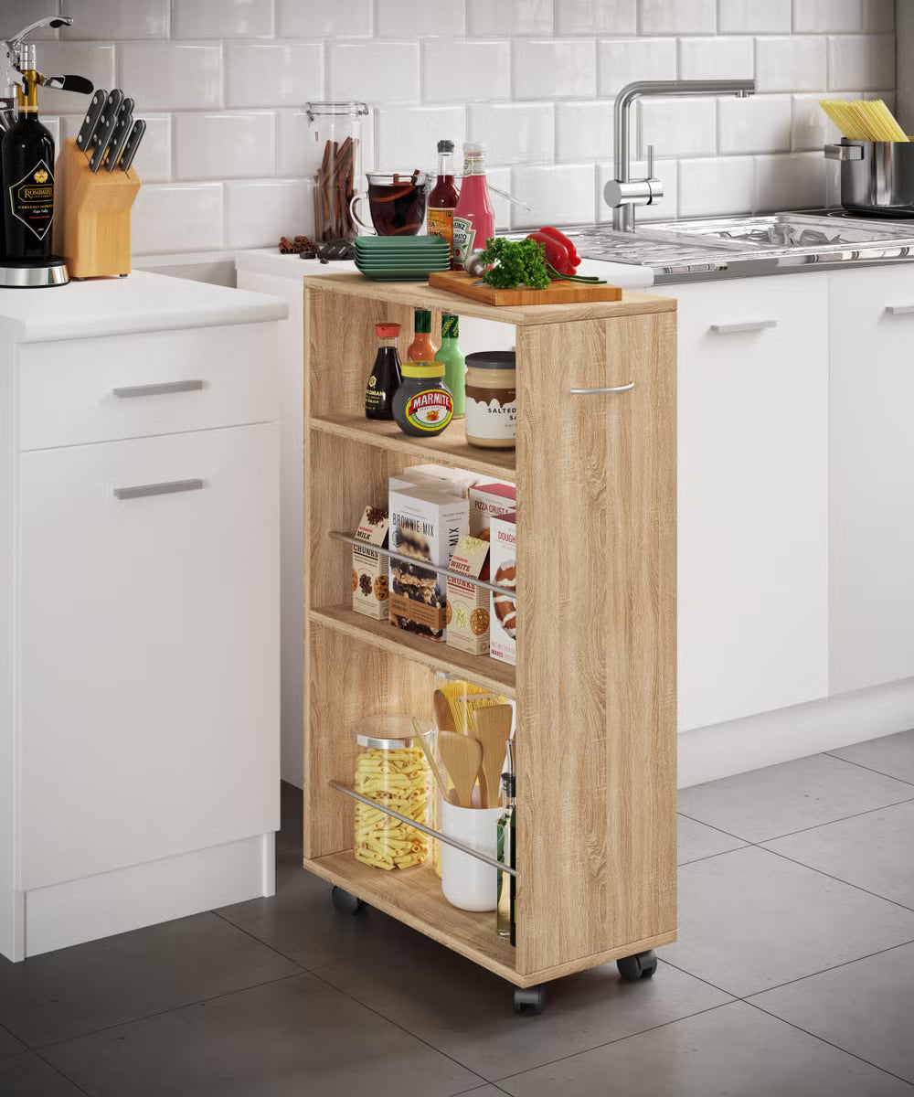 Carrello da cucina a nicchia
