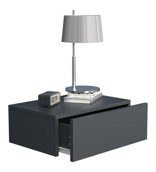 Comodino da parete con cassetto in legno M45 H. 15 x L. 45 x P. 30 cm