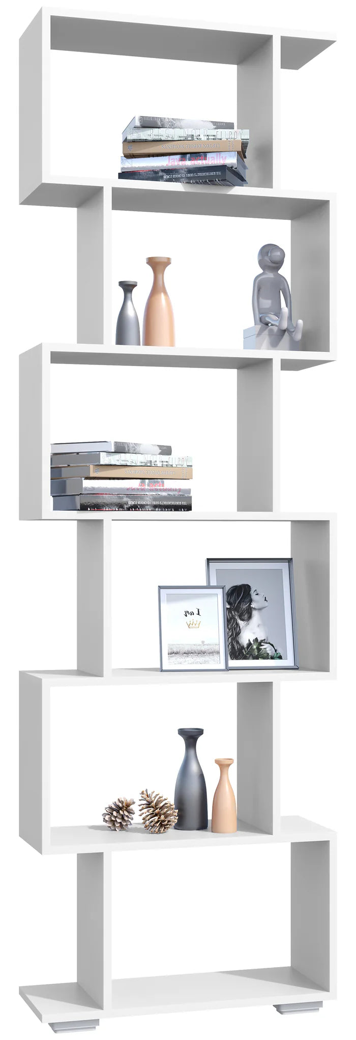 Libreria da parete Mensola divisoria in legno per libri decorativi