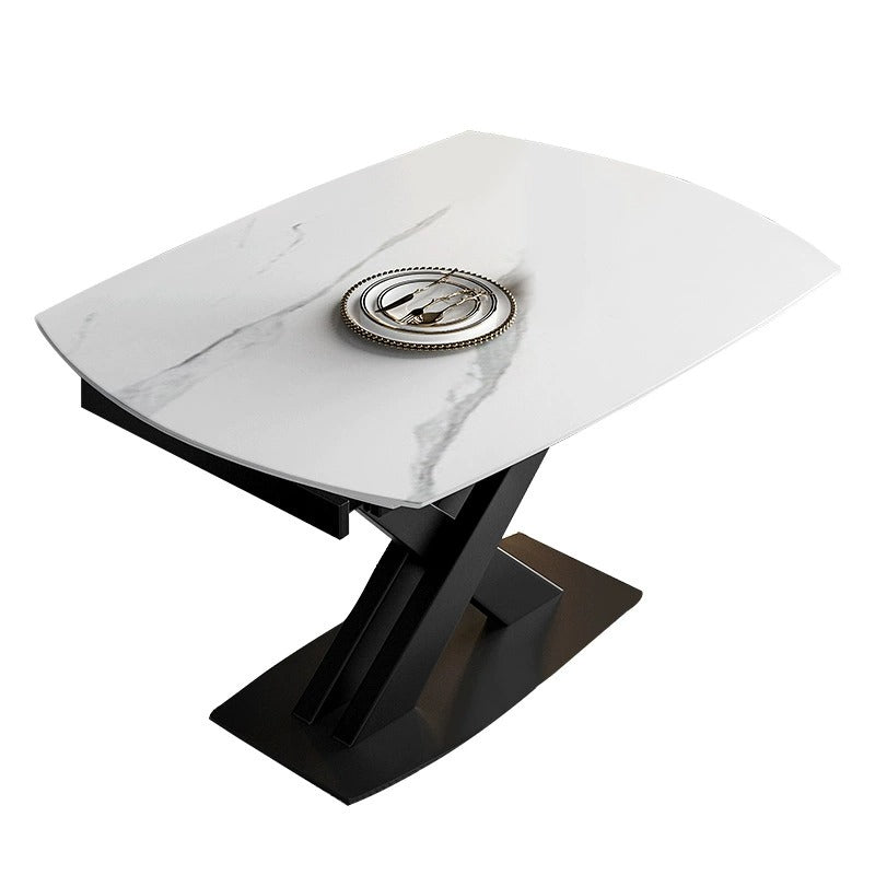TAVOLO BALEARI CYBERT ALLUNGABILE AUTOMATICO PIANO IN CERMAICA GAMBE IN FERRO 120-180x95 cm