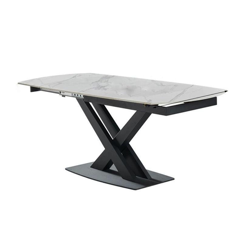 TAVOLO BALEARI CYBERT ALLUNGABILE AUTOMATICO PIANO IN CERMAICA GAMBE IN FERRO 120-180x95 cm