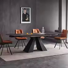 TAVOLO MODERNO CYBERT CALCATTA ALLUNGABILE  IN CERAMICA 160-240X90 CM