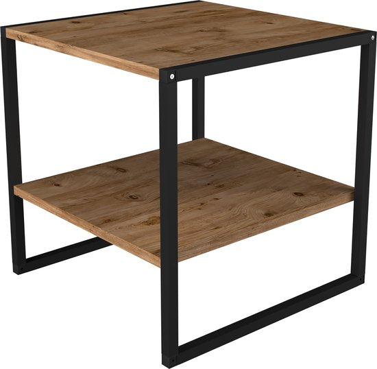 Tavolino quadrato 50 x 50 x 50 cm quercia miele