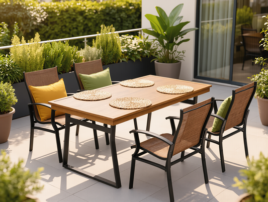 Set Pranzo da giardino Havana - Tavolo e Sedie da Giardino 5 Pezzi - set giardino - arredamento da esterno